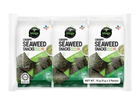 Bibigo - Seaweed Snack Crispy Wasabi - 3 x 5g For Sale