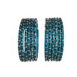 Glass Bangles Set of 12 - Teal Green - 2.6 Online