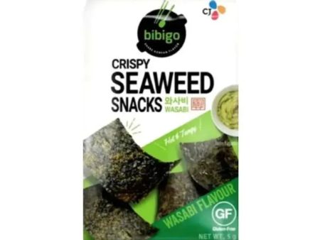 Best before 29 Januari  25  Bibigo - Seaweed Snack Crispy Wasabi - 5g Online Sale