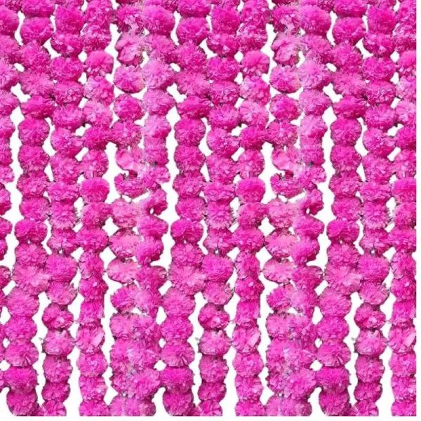 Artificial Marigold Garland 1 Pc - Light Pink Cheap