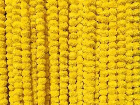 Artificial Marigold Garland 1 Pc - Yellow on Sale