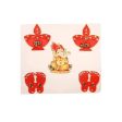 Shubh Labh Sticker with Ganpati and Laxmi Charan For Sale