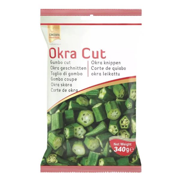 Crown Frozen Okra Cut - 340g For Sale