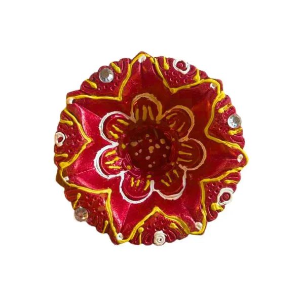 Single Colourful Diya Round Designs may vary. For Sale