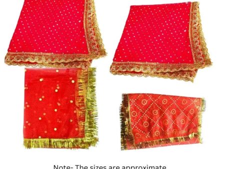 Navratri Mata Ki Chunri Red - 1.80m x 1m Cheap