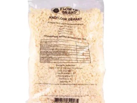 Flower Brand Chopped Garlic Frozen (Please read description) - 1Kg Hot on Sale