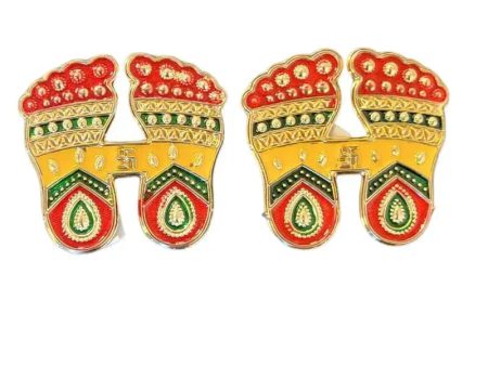 Goddess Laxmi Charan Stickers C For Discount