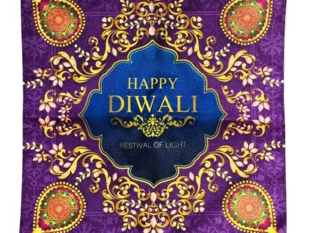 Pillow case with Happy Diwali Design For Sale